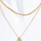 Collier Pauline - Pendentif Aventurine en plaqué or 14 carats