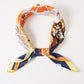 Écharpe Sylvie - Foulard carré soyeux imprimé fleurs