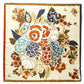 Écharpe Sylvie - Foulard carré soyeux imprimé fleurs