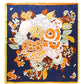 Écharpe Sylvie - Foulard carré soyeux imprimé fleurs