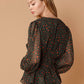 Flore Blouse - V-neck Puff Sleeve Blouse