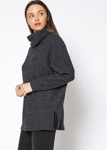 Lucas Sweater -  Turtle Neck Ribbed Oversize Sweater
