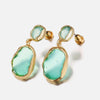 Aude Earrings - Glass Stone Drops in 18K Gold Plated