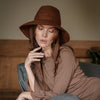 Marielle Hat - Jute Straw Hat - Burnt Sienna
