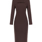 Robe Constance - Robe mi-longue découpée