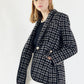 Blazer Clémence – Blazer en tweed noir et blanc