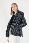 Blazer Clémence – Blazer en tweed noir et blanc
