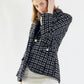 Blazer Clémence – Blazer en tweed noir et blanc