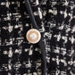 Blazer Clémence – Blazer en tweed noir et blanc