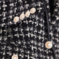 Blazer Clémence – Blazer en tweed noir et blanc