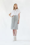Lou Skirt - Plaid Tweed Pencil Skirt