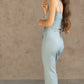 Alba Set - Linen Crop Top and Midi Skirt in Mint