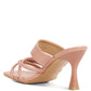 Sabine Sandals - Criss Cross Strap Spool Heel Sandals