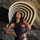 Soléane Hat - Oversized Striped Straw Hat