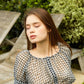 Ambre Blouse - Gingham Cropped Blouse