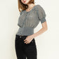 Ambre Blouse - Gingham Cropped Blouse