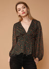 Flore Blouse - V-neck Puff Sleeve Blouse