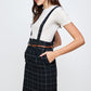 Victoire Skirt - Plaid Suspender Skirt