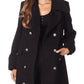 Manteau Elisabeth – Manteau long croisé en mélange de laine et de cachemire