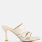 Sabine Sandals - Criss Cross Strap Spool Heel Sandals