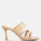 Sabine Sandals - Criss Cross Strap Spool Heel Sandals