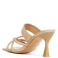 Sabine Sandals - Criss Cross Strap Spool Heel Sandals