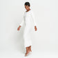 Robe Marjorie - Robe à volants en bambou blanc cassé