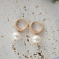 Boucles d'oreilles Calypso - Plaqué or 24 carats avec perles baroques et zircones cubiques