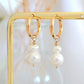 Créoles Isaure - Créoles baroques pendantes en perles d'eau douce 24 carats