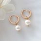 Boucles d'oreilles Calypso - Plaqué or 24 carats avec perles baroques et zircones cubiques