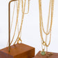 Collier Pauline - Pendentif Aventurine en plaqué or 14 carats