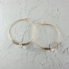 Juline Hoops - 14k Gold Filled Labradorite & Quartz Beaded Hoop Earrings