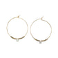 Créoles Juline - Boucles d'oreilles créoles en or 14 carats avec perles de labradorite et de quartz
