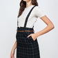 Victoire Skirt - Plaid Suspender Skirt