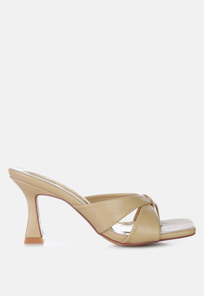 Antoinette Sandals - Highflip Criss Cross Spool Heel Sandals