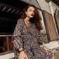 Florence Dress - Floral Print Chiffon Dress