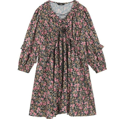 Florence Dress - Floral Print Chiffon Dress