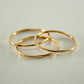 Ivana Ring Set - Hammered 14K Gold-Filled Slim Stacking Rings