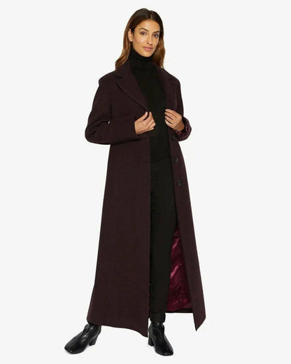 Manteau Eloise – Manteau long slim en laine mélangée