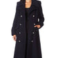 Manteau Elisabeth – Manteau long croisé en mélange de laine et de cachemire